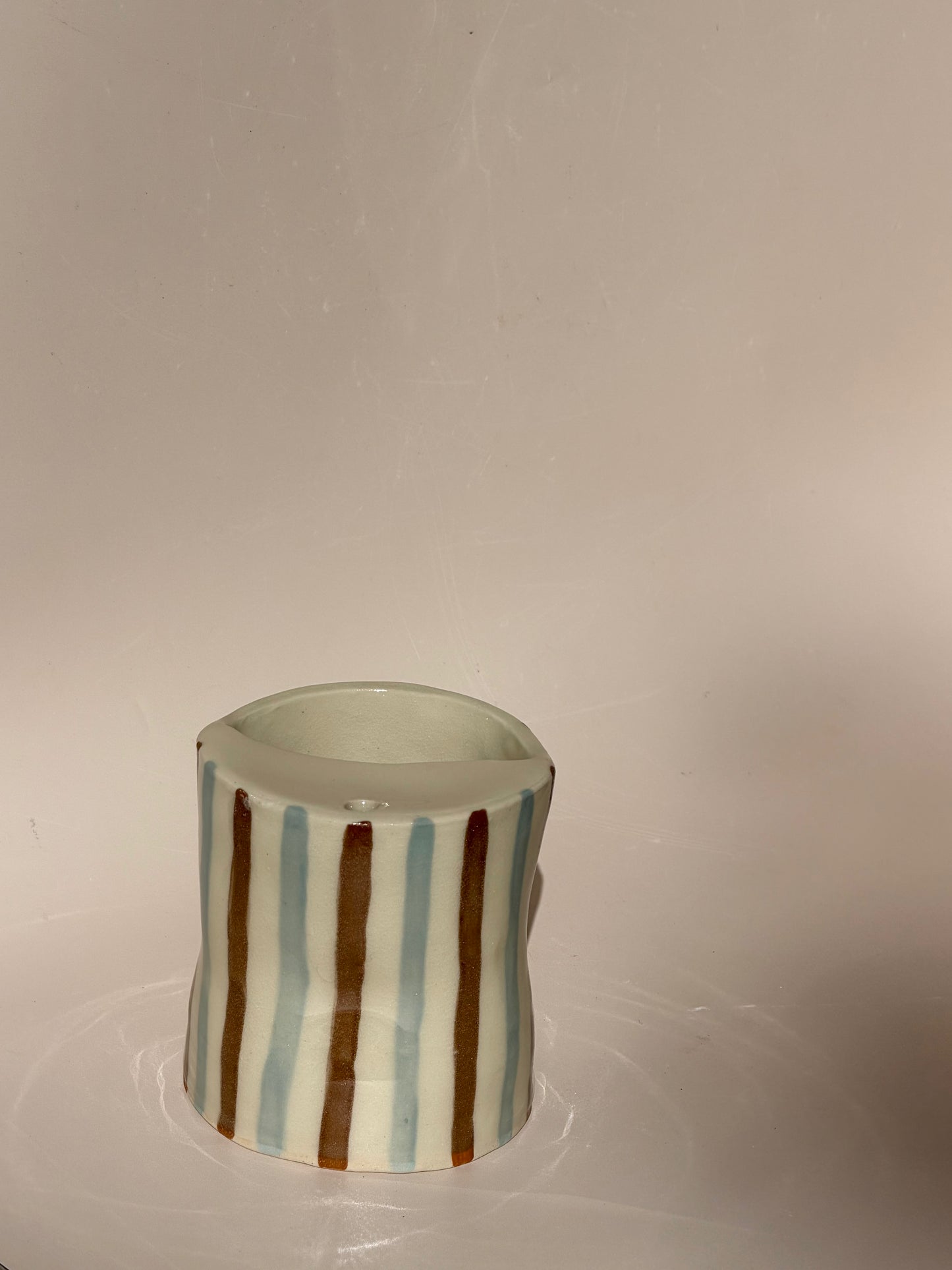 Blue & Chocolate Brown Stripes