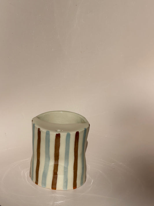 Blue & Chocolate Brown Stripes
